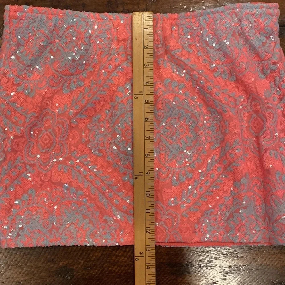 Sequin skirt size M peach/pink and grey - Picture 12 of 12